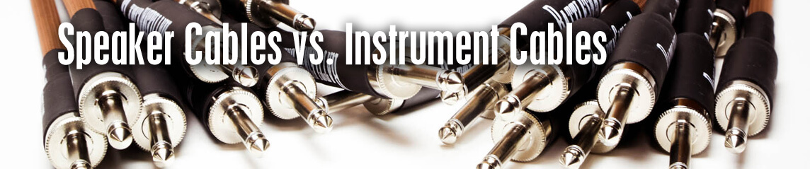 Can you use instrument cables as speaker cables?