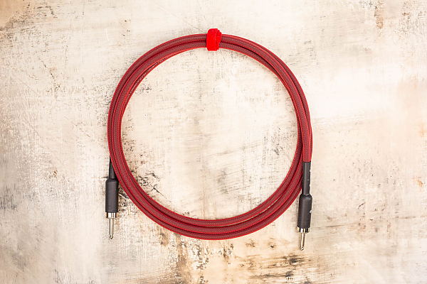 10' Speaker Cable in Red with Switchcraft 188 1/4" Straight to Switchcraft 188 1/4" Straight 