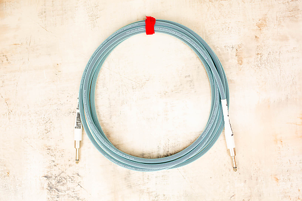 15' Standard in Retro Sea Foam with Neutrik Straight Nickel to Neutrik Straight Nickel (White Tubes)[overstock]