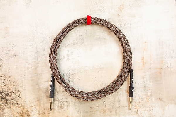 15' Standard in Snake Weave with Neutrik Straight Nickel to Neutrik Straight Nickel