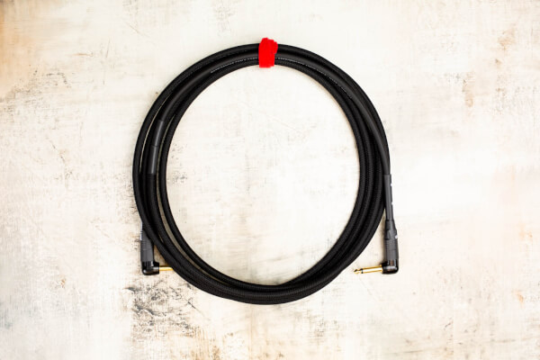 15' Snake Head in Black with Neutrik Right Angle Gold (connected to instrument) to Neutrik Right Angle Gold