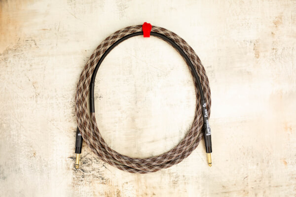 15' Snake Head in Snake Weave with Neutrik Straight Gold (connected to instrument) to Neutrik Straight Gold 