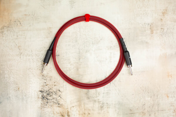  6' Speaker Cable in Red with Switchcraft 188 1/4" Straight to Switchcraft 188 1/4" Straight 