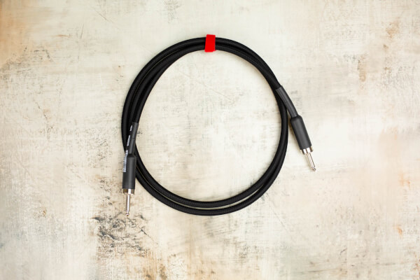  6' Speaker Cable in Black with Switchcraft 188 1/4" Straight to Switchcraft 188 1/4" Straight 