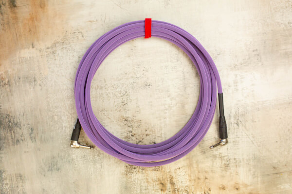 31' Standard in Purple with Neutrik Right Angle Nickel to Neutrik Right Angle Nickel 