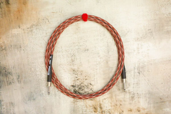 10' Standard in Red Snake with Neutrik Straight Nickel to Neutrik Straight Nickel 