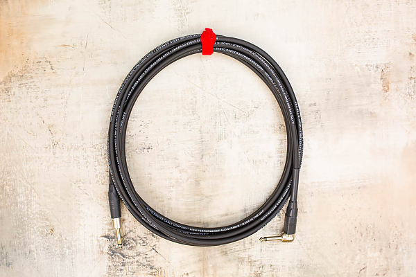 20' Standard No Weave (Bare) with Neutrik Straight Nickel to Neutrik Right Angle Nickel 