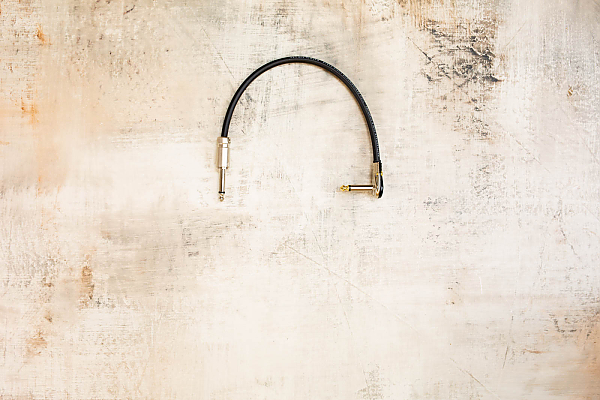 12" Flex Patch Cable with RCC Star Pancake to Square Plug SPS6-S Stubby Straight Nickel 
