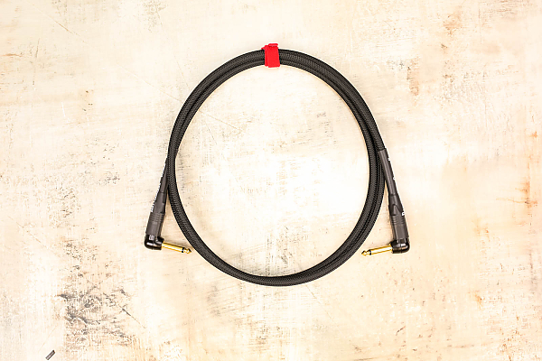 6' Standard in Black with Neutrik Right Angle Gold to Neutrik Right Angle Gold